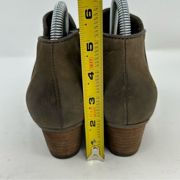 Blondo Brown Olive Green Waterproof Leather Heeled Ankle Boots Size 7.5 - Picture 6 of 13